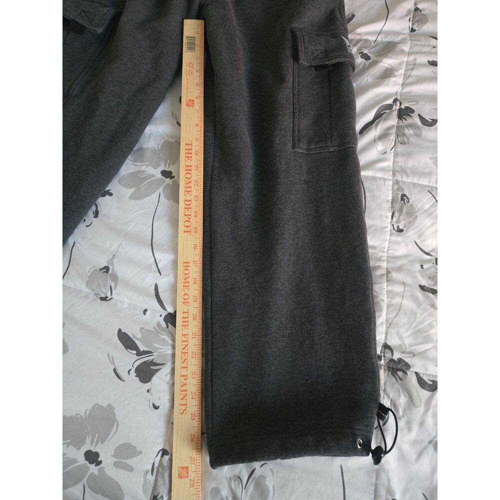 Pro Club Men’s Medium Charcoal Gray Cargo Sweatpants Heavyweight Fleece - Picture 6 of 7
